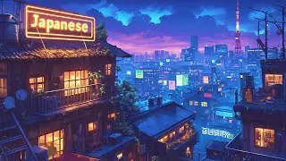 1980s & 90s Lofi Hip Hop Beats 📼 Nostalgic Retro Vibes & Japanese Town Ambience 🌆 Lofi Rain Playlist