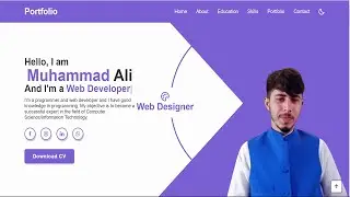 Responsive Personal Portfolio Website Design using HTML CSS & Javascript