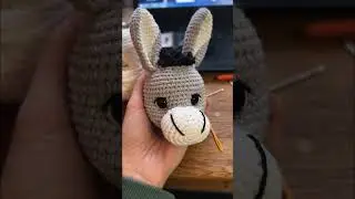 Ослик крючком, вязаная игрушка мк,схема 
