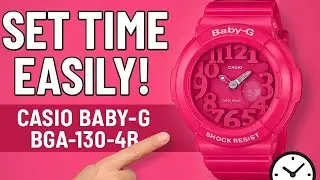 How to set digital and analog time on Casio Baby-G BGA-130 (5194).TrendWatchLab