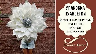 УПАКОВКА ПУАНСЕТИИ ДЛЯ ОТПРАВКИ ПОЧТОЙ EMS РОССИИ. Крепление картины к коробке. Советы Olneva Decor