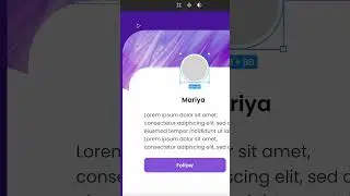 Figma UI UX App Design Tutorial | User Profile Design Page #shorts
