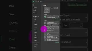 Microsoft Excel Keyboard Shortcuts (Ctrl + P) 