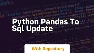 python pandas to sql update