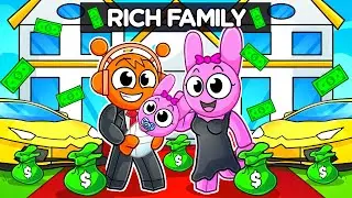 Having a RICH SPRUNKI FAMILY in Roblox!