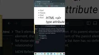 HTML Unorder List (ul) type attribute. type circle, type square. 