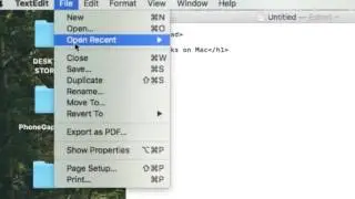 Use TextEdit On Mac To Edit HTML Files