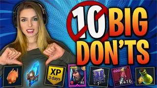 TOP 10 MISTAKES THAT FREEZE YOUR ACCOUNT! - Raid Shadow Legends Beginner Tips (2025)
