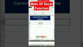 Current Date and Time Function in Excel 🔥🔥MS Excel Advance Tips Part - 36 🔥🔥