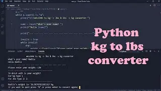Python kg to lbs converter
