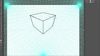 How to draw 3 point perspective grid in Adobe Illustrator - Graphic design tutorial