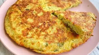 Zucchini flatbread in a pan, Zucchini deliciousness! We eat it in seconds! Simple recipe