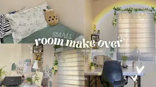 cozy small room makeover 🎀 | low budget | new desk setup ✨ | shopee finds | pinterest inspired | ph