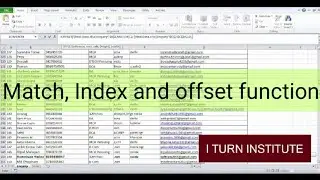 Match Index and Offset Function in Excel || Vlookup  से भी ज्यादा काम का function
