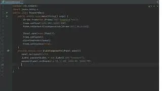 CREATING PASSWORD BOX IN GUI IN JAVA