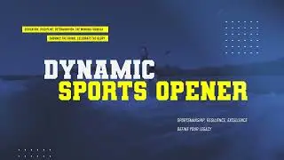 Dynamic Sports Opener | Davinci Resolve Template