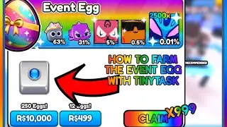 HOW TO FARM THE EVENT EGG WITH *TINYTASK* IN ARM WRESTLING SIMULATOR (Roblox)