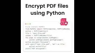 Encrypt PDF files using Python 