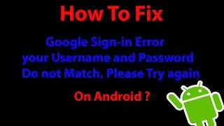 Fix: Google Sign-In Error 