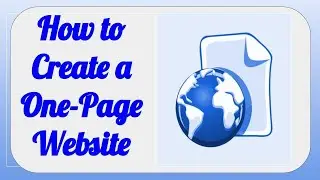 How to  Create a One Page Website