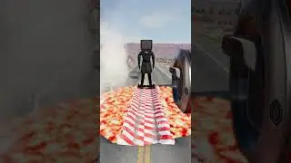 Skibidi Toilets Camera Bollard Lava Crush – BeamNG.drive