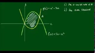 How to find the Area between 2 Functions / Curves