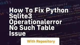 How to fix Python sqlite3 OperationalError no such table issue