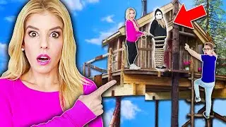 24 Hours inside a TREEHOUSE Escape Room in Real Life! Game Master Spy RZ Twin Trap!