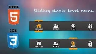 How to sliding hover effects single level menu coding tutorial