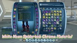 White Neon Spiderweb Chroma Material DCUO