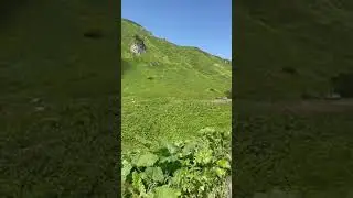Далеко в перевале , Абхазия, гора Серебренный , вид очень красивый