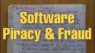 What Is Software Piracy? Aspects To Software Piracy - Computer Subject Handwritten Notes