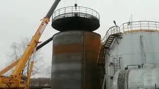 Монтаж резервуара РВС 700 в г. Уфа