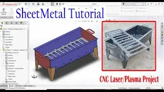 How to make BBQ grill on SolidWorks for CNC Plasma or Laser cutting SolidWorks Sheetmetal Tutorial