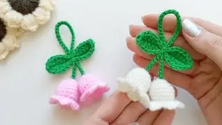 Вяжем нежные цветочки-брелочки🌸🌸Подробный МК крючком🧶 #идеивязания #вязание  #цветыкрючком #crochet