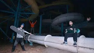 OVERNIGHT IN ABANDONED WATER PARK! (Incredibly Dangerous)