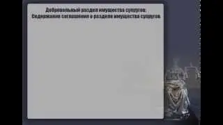 Содержание соглашения о разделе имущества супругов