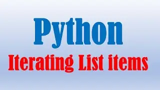 Python- Iterating  List elements