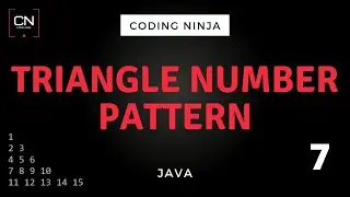 Triangle Number Pattern | Java | Coding Ninja