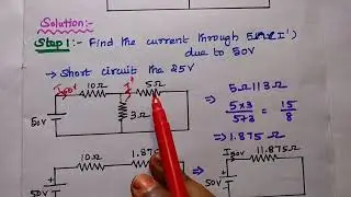 Problems 1, 2 - Superposition Theorem - Circuit Analysis - Circuit Theory