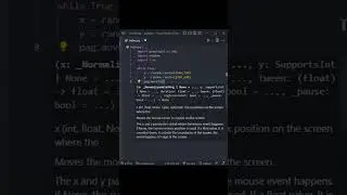 MOUSE MOVING Bot in Python😱 #python #shorts