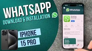 iPhone 15 Pro – How to install WhatsApp • 📱 • 💬 • 🗣 • Tutorial
