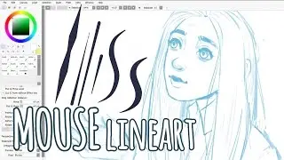 Lineart With a MOUSE ‌• Paint Tool SAI Tutorial