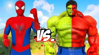 THE AMAZING SPIDER-MAN VS RED-GREEN HULK - EPIC BATTLE