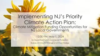 Implementing New Jersey's Priority Climate Action Plan