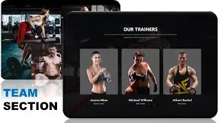 Team Members Section Using HTML & CSS | For Any Website