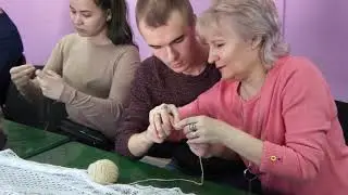 Обучение вязанию пуховых для глухих в Оренбургском РО ОООИ ВОГ