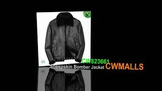 CWMALLS Shearling Sheepskin B-3 Bomber Jacket CW823661