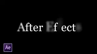 How to make blurry text effect in After Effects Tutorial