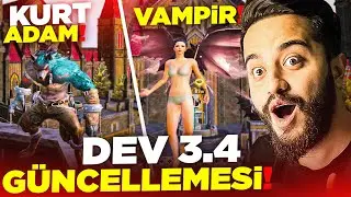 DEV 3.4 GÜNCELLEMESİNE GİRDİM! YENİ ERANGEL KURT ADAM ve VAMPİR MODU! AT SÜRME! (EFSANE) PUBG Mobile